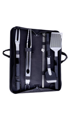 GoodHome Recycled Plastic & Stainless Steel 10 Piece Bbq Tool Set from B&Q