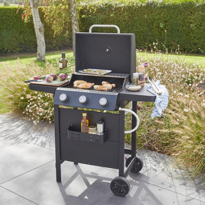  - Elgar Black 3 Burner Gas Bbq