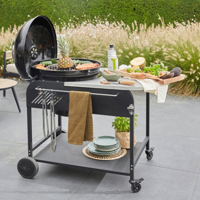 GoodHome Elland Black Charcoal Round Bbq 57Cm from B&Q