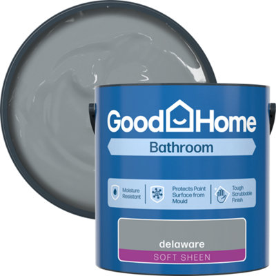 B&Q -  Bathroom Delaware Soft Sheen Wall & Ceiling Emulsion Paint2.5L
