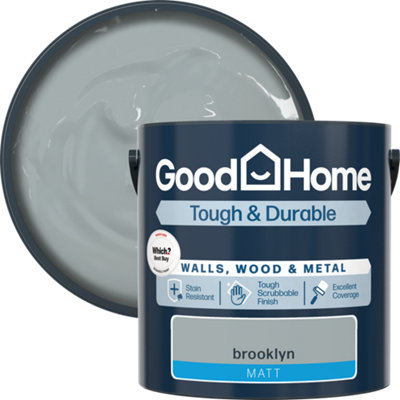B&Q -  Tough & Durable Brooklyn Matt Multi-Surface Paint2.5L