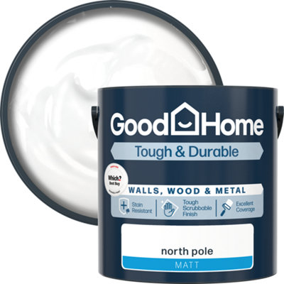 B&Q -  Tough & Durable North Pole Matt Multi-Surface Paint2.5L