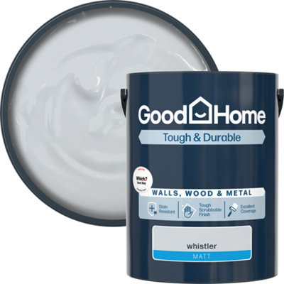 B&Q -  Tough & Durable Whistler Matt Multi-Surface Paint5L