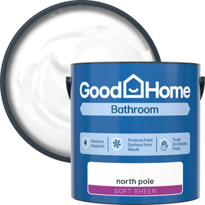 B&Q -  Bathroom North Pole Soft Sheen Wall & Ceiling Emulsion Paint2.5L