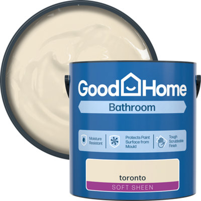 B&Q -  Bathroom Toronto Soft Sheen Wall & Ceiling Emulsion Paint2.5L