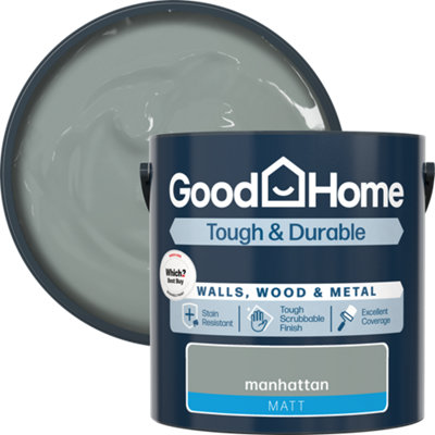 B&Q -  Tough & Durable Manhattan Matt Multi-Surface Paint2.5L