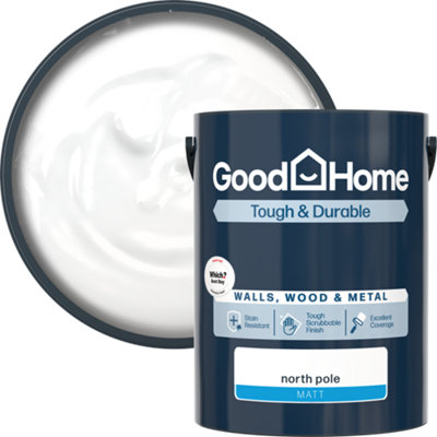 B&Q -  Tough & Durable North Pole Matt Multi-Surface Paint5L
