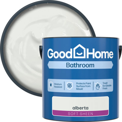 B&Q -  Bathroom Alberta Soft Sheen Wall & Ceiling Emulsion Paint2.5L
