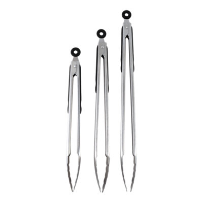GoodHome Stainless Steel & Thermoplastic Rubber (Tpr) Grill Tongs from B&Q