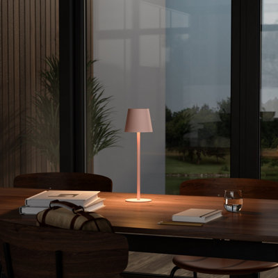 GoodHome Quelea Matt Pink Integrated Led Table Lamp from B&Q