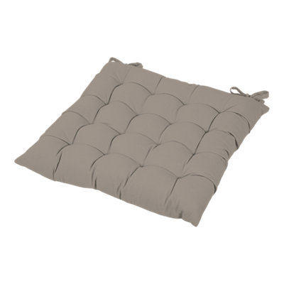 B&Q -  Hiva Taupe Plain Indoor Square Seat Pad (L)40Cm X (W)40Cm