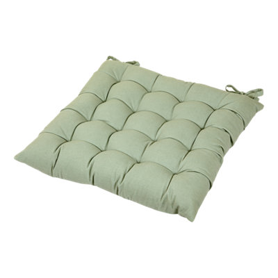 B&Q -  Hiva Khaki Plain Indoor Square Seat Pad (L)40Cm X (W)40Cm