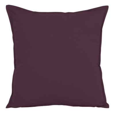 B&Q -  Dark Plum Plain Indoor Cushion (L)45Cm (W)45Cm