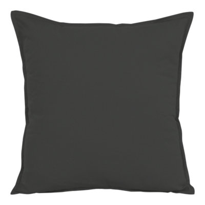 B&Q -  Charcoal Plain Indoor Cushion (L)45Cm (W)45Cm