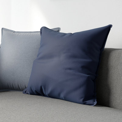 B&Q -  Navy Blue Plain Indoor Cushion (L)45Cm (W)45Cm