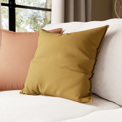 B&Q -  Camel Plain Indoor Cushion (L)45Cm (W)45Cm