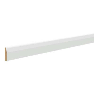  - Primed White Mdf Chamfered Half Round Architrave (L)2100mm (W)69mm (T)14.5mm (Dia)70.51mm