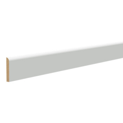  - Primed White Mdf Round Half Round Skirting Board (L)2400mm (W)94mm (T)14.5mm (Dia)95.11mm