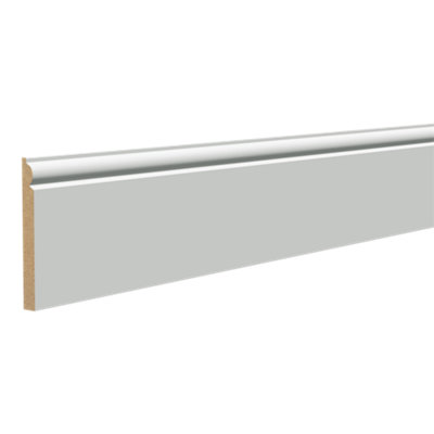  - Primed White Mdf Torus Skirting Board (L)2400mm (W)169mm (T)18mm (Dia)169.66mm