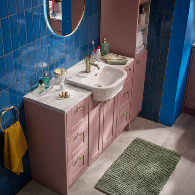  - Ashford Matt Dusty Pink Freestanding Vanity Unit (W)495mm (H)820mm