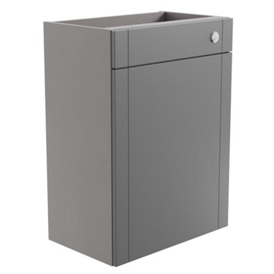  - Ashford Matt Dusty Grey Shaker Freestanding Toilet Cabinet (H)820mm X (W)595mm