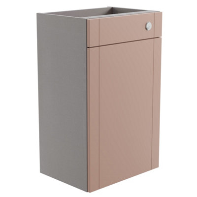  - Ashford Matt Dusty Pink Shaker Freestanding Toilet Cabinet (H)820mm X (W)495mm