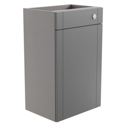  - Ashford Matt Dusty Grey Shaker Freestanding Toilet Cabinet (H)820mm X (W)495mm