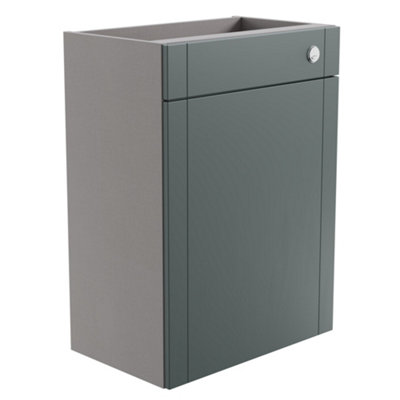  - Ashford Matt Kombu Green Shaker Freestanding Toilet Cabinet (H)820mm X (W)595mm