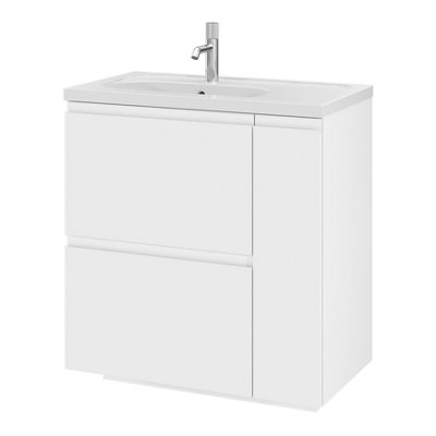 B&Q -  Levanna Matt White Freestanding Vanity Unit & Basin Set (W)800mm (H)850mm