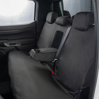 B&Q -  Ford Ranger Wildtrak 2022+ Black Rear Seat Covers