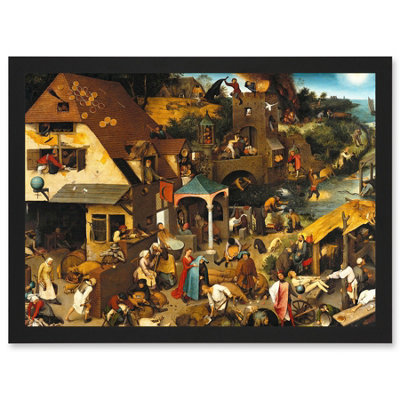 B&Q -  Hieronymus Bosch Pieter Bruegel Elder Paintings 1559 Wall Art PrintA4 Size