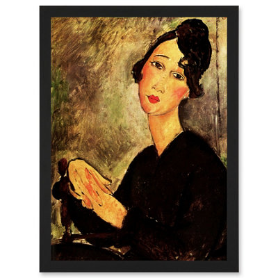 Artery8 Amedeo Modigliani Portrait Of Dedie Old Master Painting Wall Art PrintA4 Size from B&Q