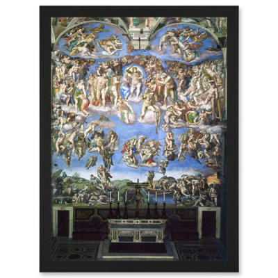 Artery8 Michelangelo The Last Judgement 1541 Old Master Painting Wall Art PrintA4 Size from B&Q