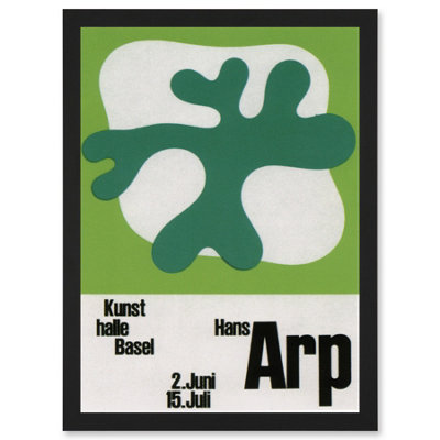 Artery8 Advert Exhibition Kunsthalle Switzerland Cultural Hans Arp Dada Surrealism Wall Art PrintA4 Size from B&Q