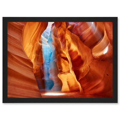 Artery8 Photo Geology Antelope Canyon Arizona Nature God Rays Wall Art PrintA4 Size from B&Q