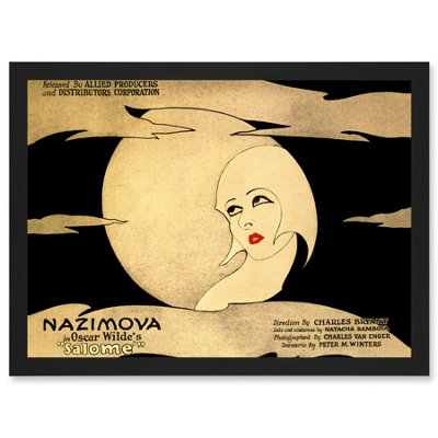 Artery8 Advert Theatre Play Stage Salome Oscar Wilde Nazimova Wall Art PrintA4 Size from B&Q