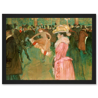 Artery8 Henri De Toulouse Lautrec At The Moulin Rouge The Dance Wall Art PrintA4 Size