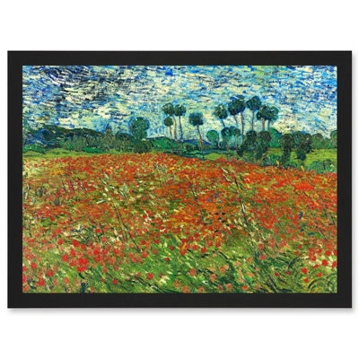 B&Q -  Vincent Van Gogh Poppy Field Painting Wall Art PrintA4 Size