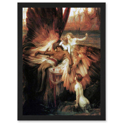 B&Q -  James Mourning For Icarus Myth Greek Wings Painting Wall Art PrintA4 Size