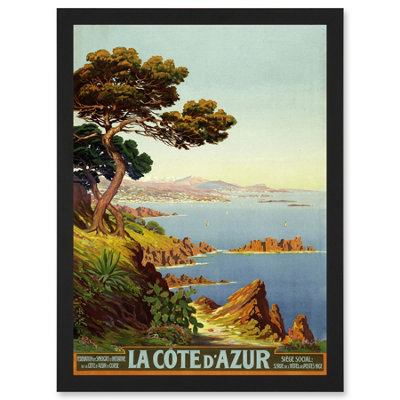 Artery8 De Tanguy La Cote D Azur France Travel Advert Wall Art PrintA4 Size from B&Q