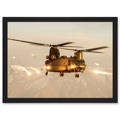 Artery8 Goddard Military Uk Raf Chinook Helicopter Photo Wall Art PrintA4 Size from B&Q
