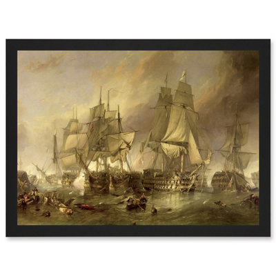 Artery8 Stanfield Battle Of Trafalgar Painting Naval Battle Wall Art PrintA4 Size from B&Q