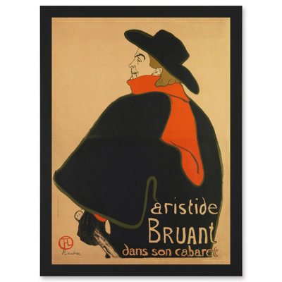 B&Q -  Toulouse Lautrec Aristide Bruant In His Cabaret Wall Art PrintA4 Size