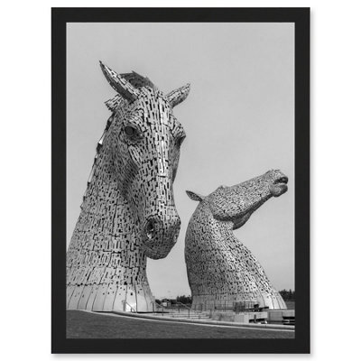 Artery8 Fines Kelpies Horse Sculptures Falkirk Scotland Wall Art PrintA4 Size from B&Q