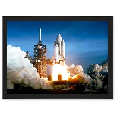 B&Q -  Space 1981 Shuttle Launch Number One Columbia Nasa Wall Art PrintA4 Size