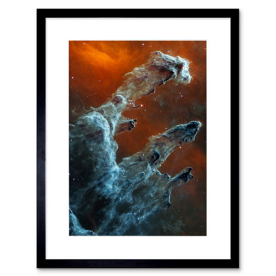 Artery8 Wall Art Print Nasa James Webb Telescope Ghostly Figures Pillars Of Creation Miri Image Artwork Framed 9X7 Inch from B&Q