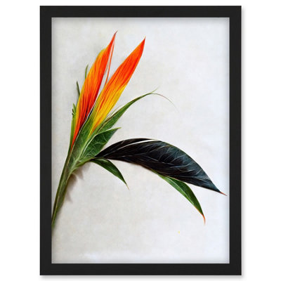 Artery8 Tropical Plant Bird Of Paradise Flower Botanical Bloom Wall Art PrintA4 Size from B&Q