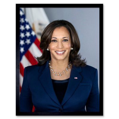 B&Q -  Us Vice President Kamala Harris United States America Framed Wall Art Print