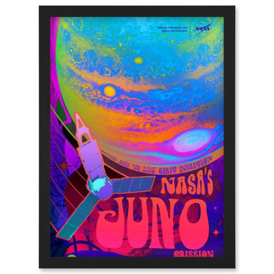 Artery8 Nasa Juno Mission To Jupiter Psychedelic Wall Art PrintA4 Size from B&Q