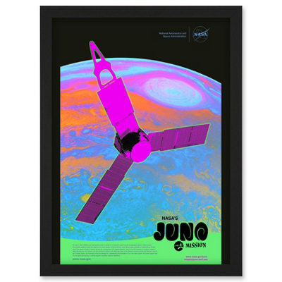 Artery8 Nasa Jupiter Juno Mission Psychedelic Wall Art PrintA4 Size from B&Q
